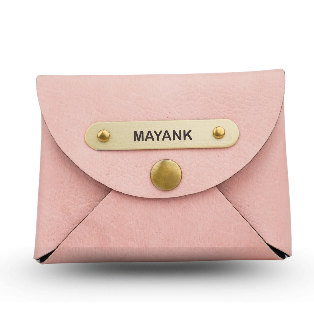 Classy Leather Customized Business-Visitng Card Holder (Pink)