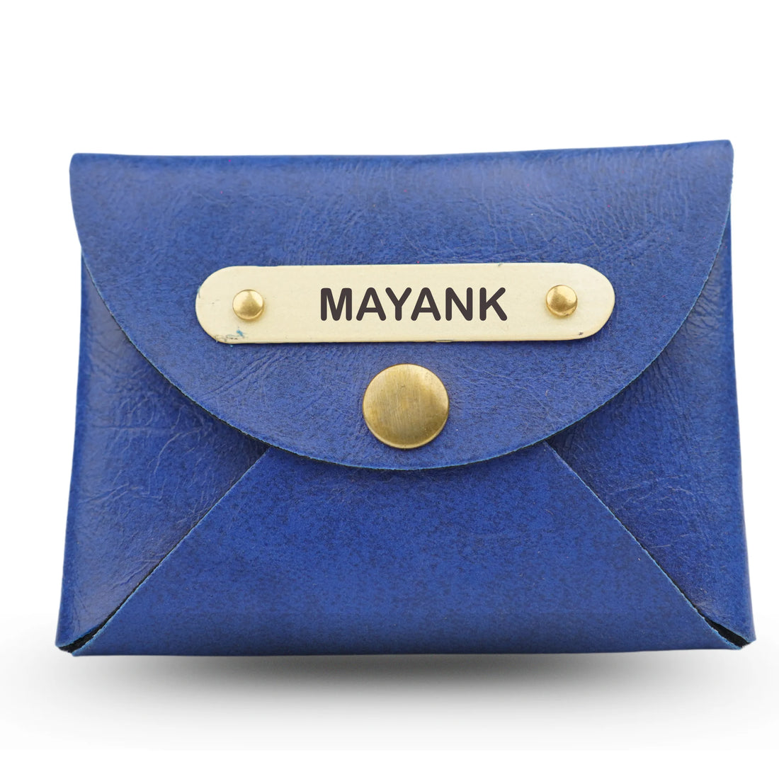 Classy Leather Customized Business-Visitng Card Holder (Royal Blue)