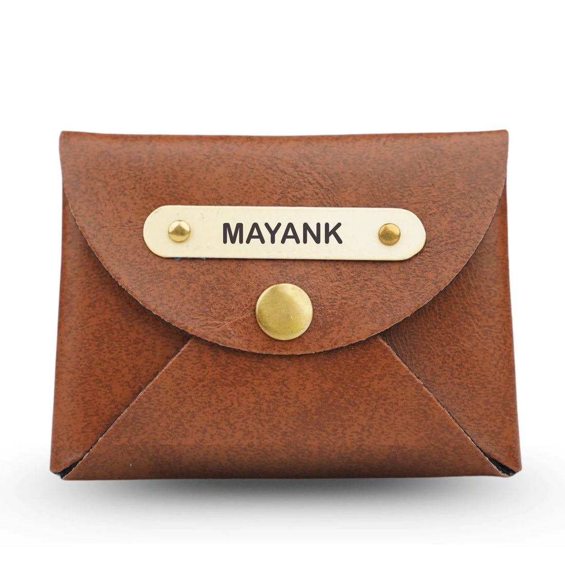 Classy Leather Customized Business-Visitng Card Holder (Tan)