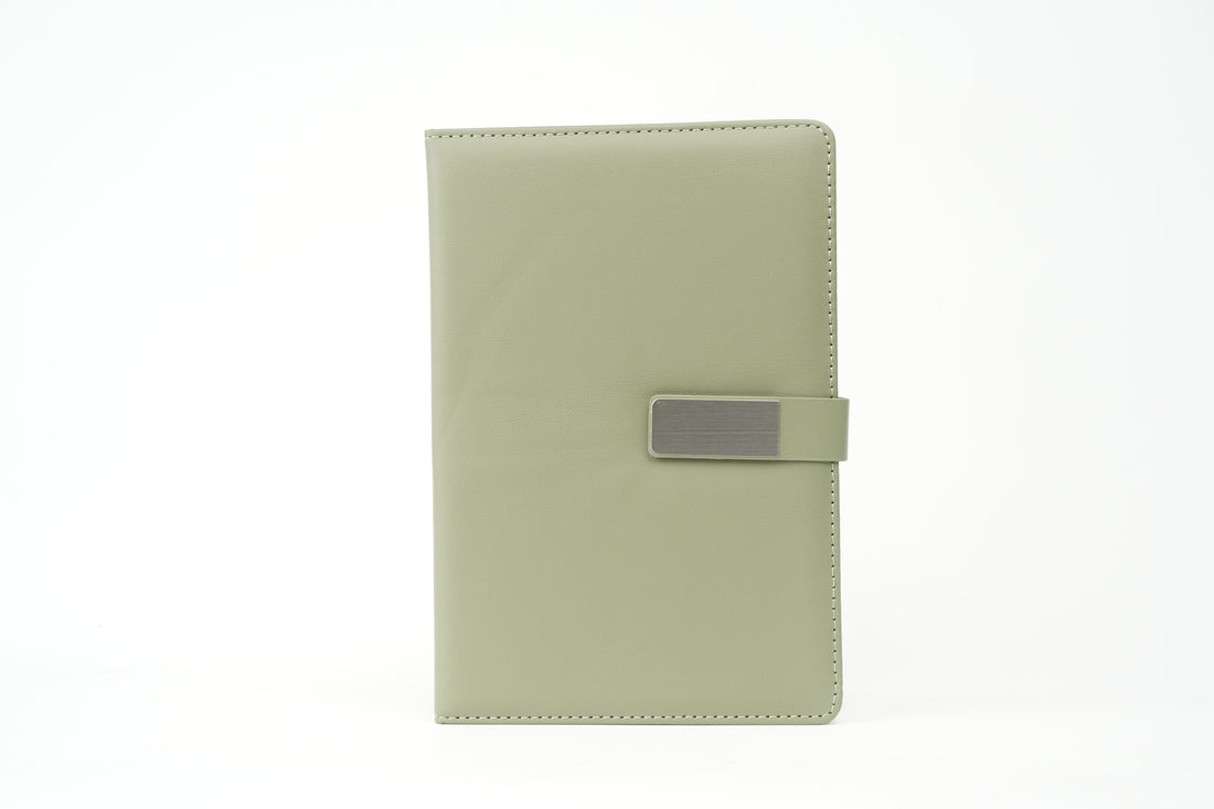 Classy Metal Flip Diary-Light Green