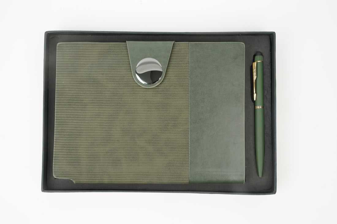 Nexon Flip Diary+ Classic Metal Pen-Green