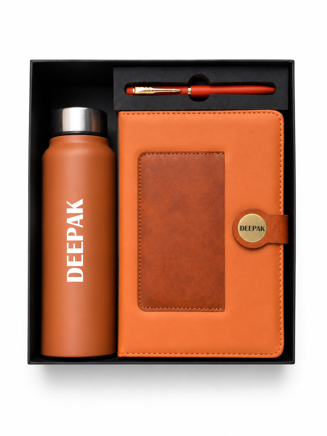 Dual Shade Diary+ Classic Metal Pen+ Classic Bottle-Dual Shade