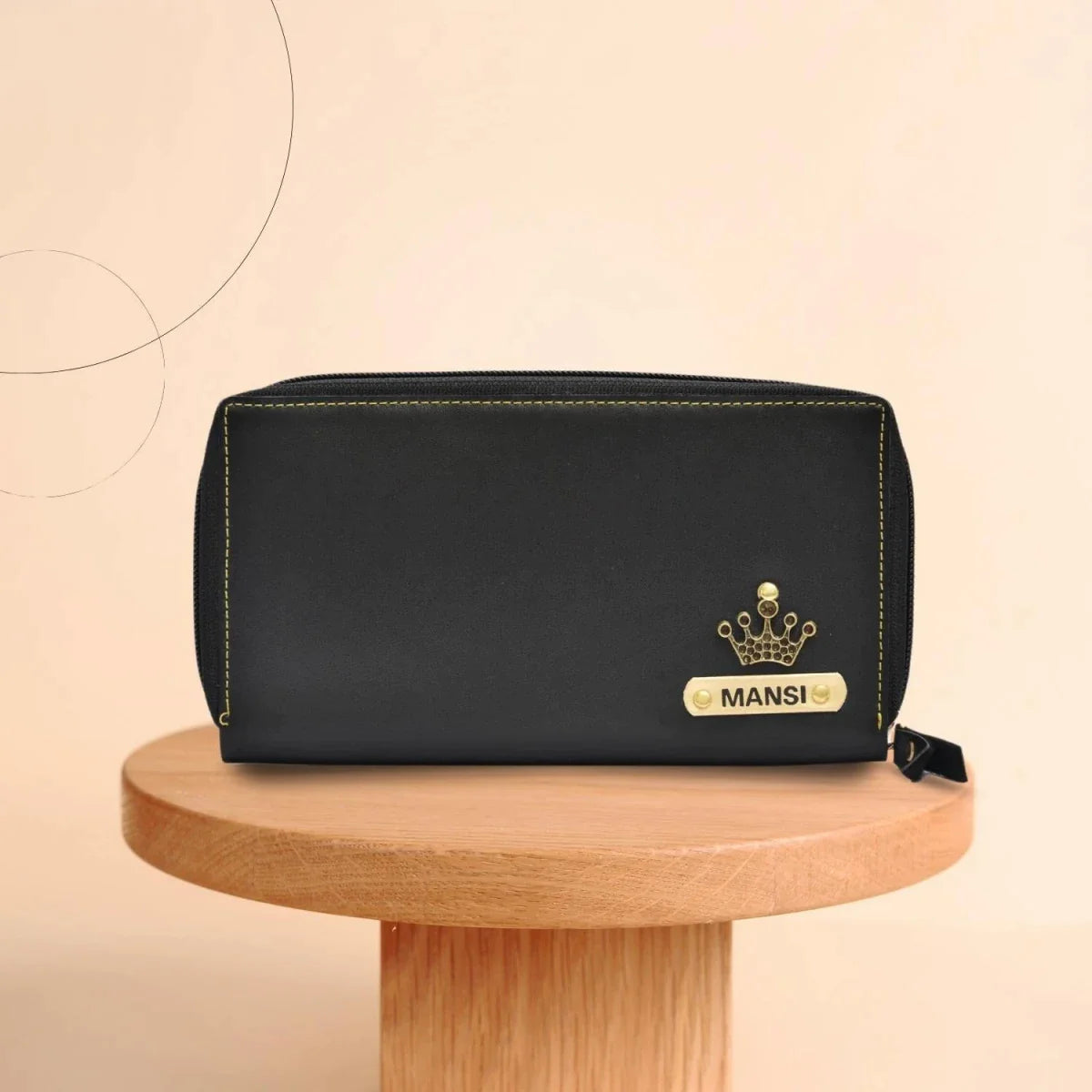 "Effortless Glamour: Add a touch of glamour to your ensemble with our zip around clutch, designed to make a stylish statement wherever you go."