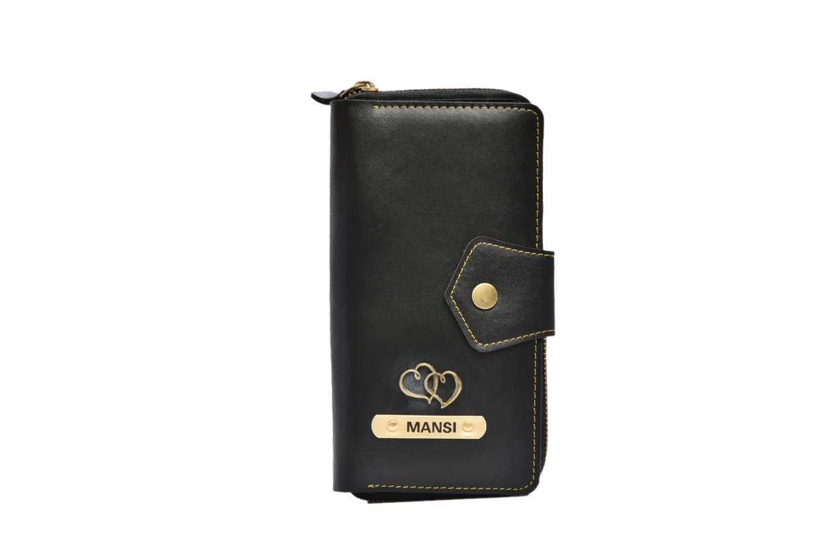This zip around lady wallet is made of high-quality leather and comes with ample storage for cards, cash, and coins.