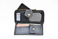 inside or open view of zip around lady wallet- royal blue