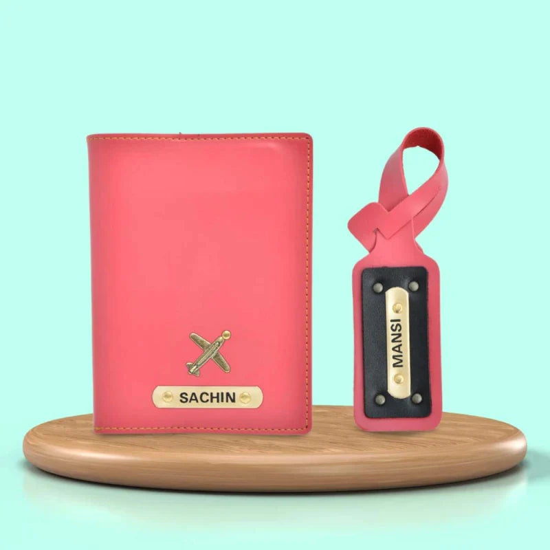 Personalized traveling combo with name and charm for men & Women.