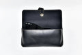 classy leather eyewear case open look