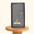 customized vegan leather travel wallet with name and charm unisex passport holder