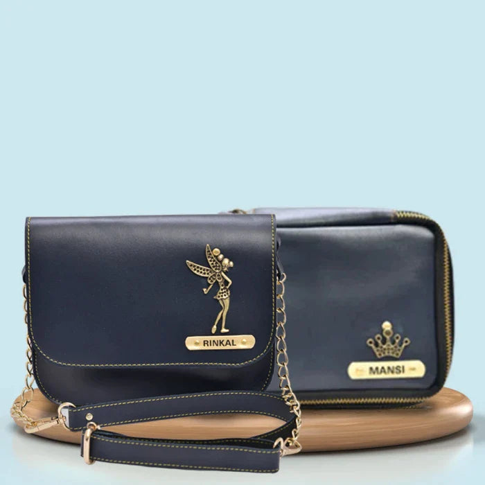 personalized perfect lady mini makeup kit and chain sling bag